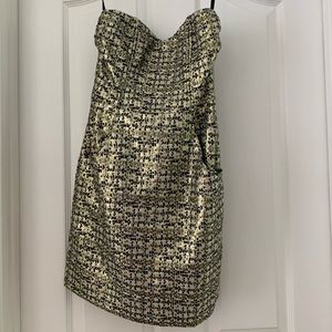 H&M Metallic Mini Tube Dress